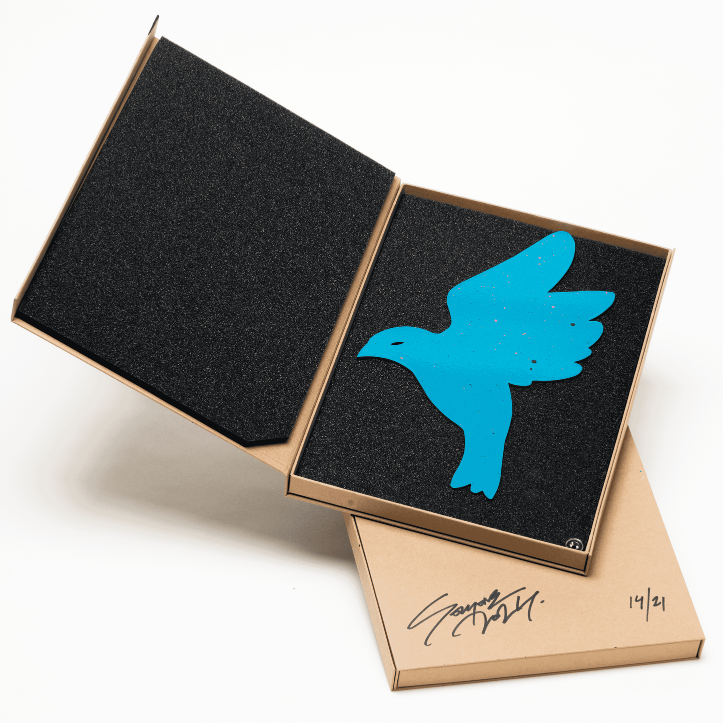 Ultra bird (set de 5 oiseaux) - Plaque émaillée peinte à la main /21 exemplaires