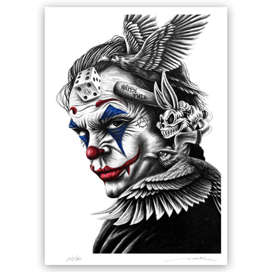 Happy Face par Noir Artist - 42x59,4 cm