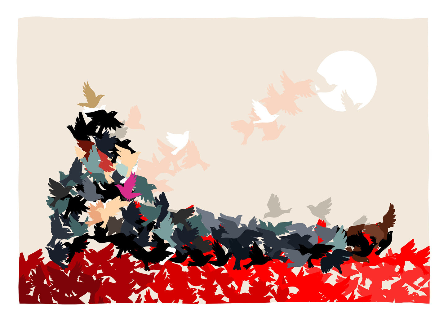 Murmuration de l'Homme de La Meuse